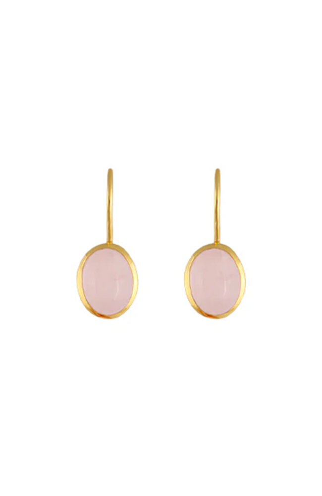 Glaze Earrings - Rose Quartz