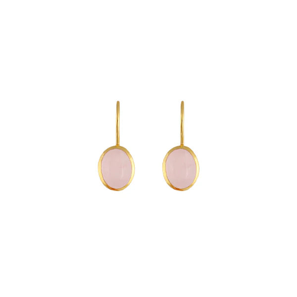 Glaze Earrings - Rose Quartz