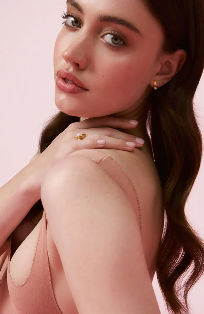 Impressionist Earrings - Rose Quartz