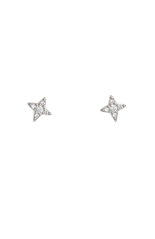 Shine Stud Earrings - Silver