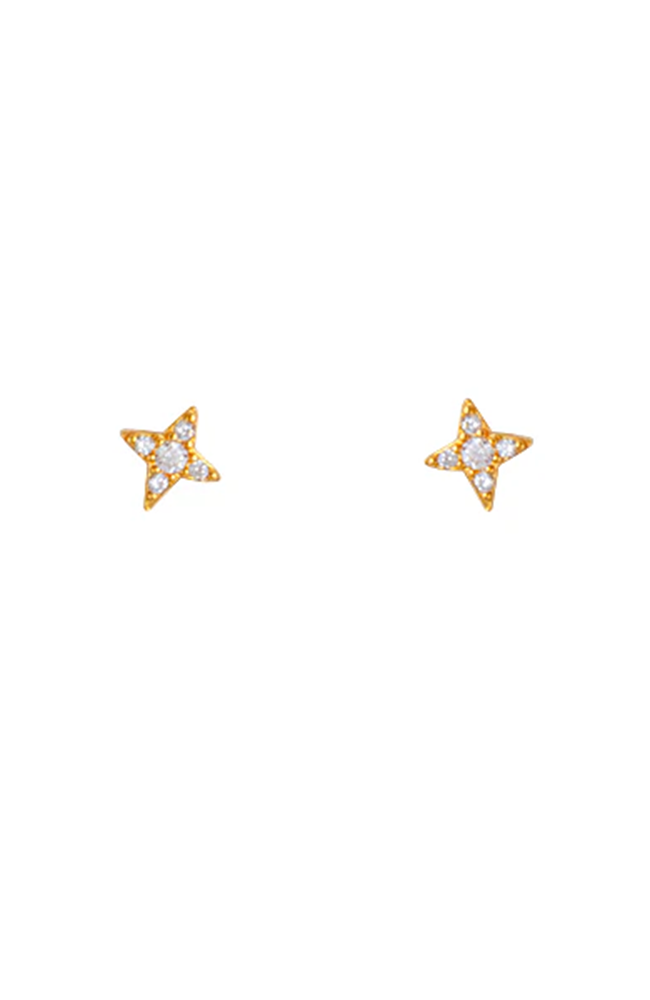 Shine Stud Earrings - Gold