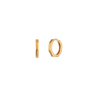 Hex Huggie Earrings - Gold