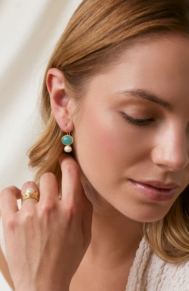 Cubism Earrings - Amazonite