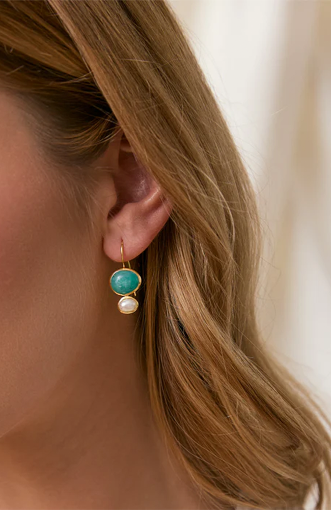 Cubism Earrings - Amazonite