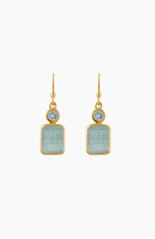 Rosie Earrings - Blue Topaz/Aquamarine