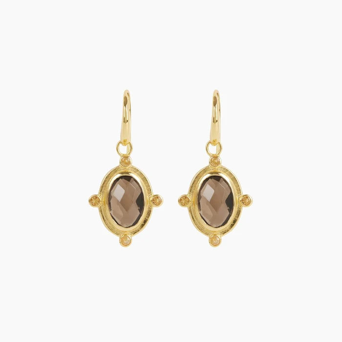 Breeze Earrings - Smoky Quartz