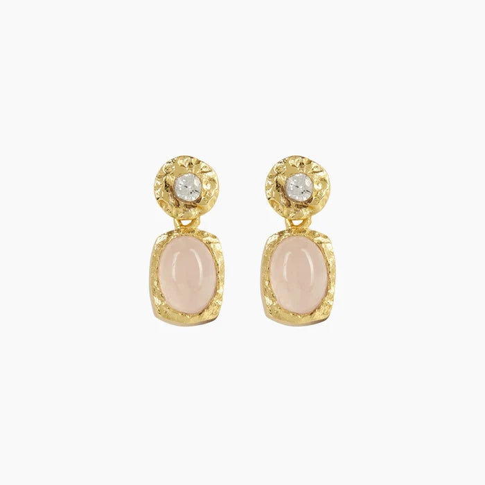 Blossom Earrings - Rose Quartz