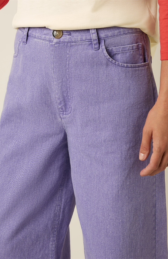 Peppa Pants - Colored Denim/Sheer Lilac