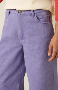 Peppa Pants - Colored Denim/Sheer Lilac