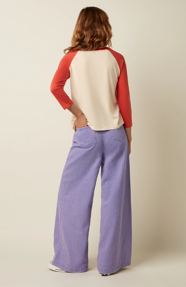 Peppa Pants - Colored Denim/Sheer Lilac