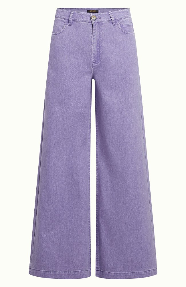 Peppa Pants - Colored Denim/Sheer Lilac