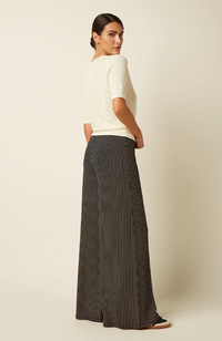 Border Palazzo Pants Piper - Black