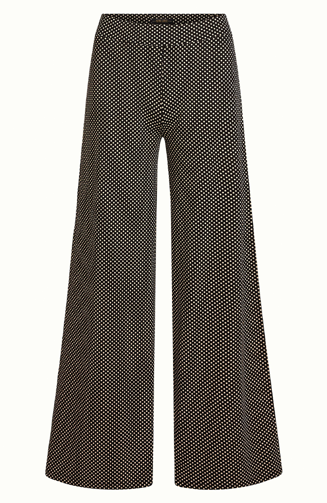Border Palazzo Pants Piper - Black