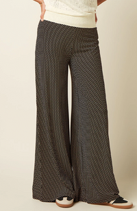 Border Palazzo Pants Piper - Black