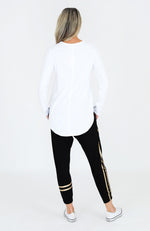 Golden Bee Tee - White