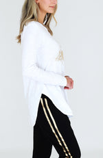 Golden Bee Tee - White