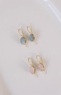 Glaze Earrings - Aquamarine