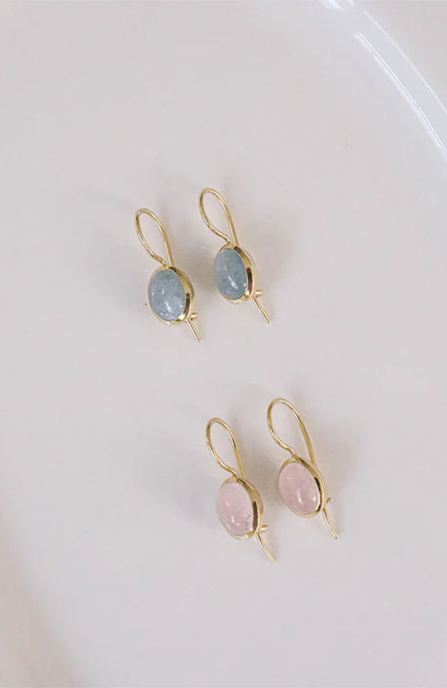 Glaze Earrings - Aquamarine