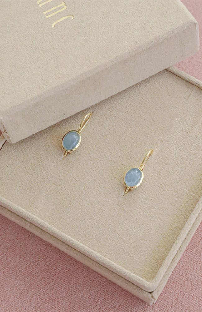 Glaze Earrings - Aquamarine