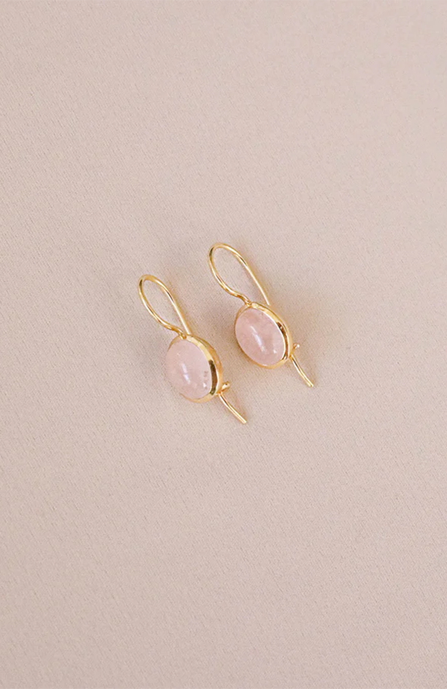 Glaze Earrings - Rose Quartz
