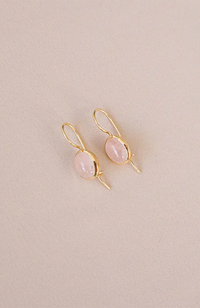 Glaze Earrings - Rose Quartz