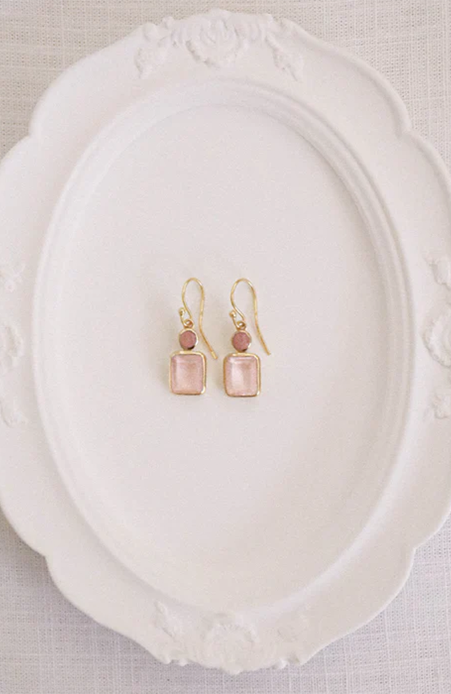 Rosie Earring - Guava Quartz