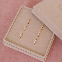 Hex Huggie Earrings - Gold