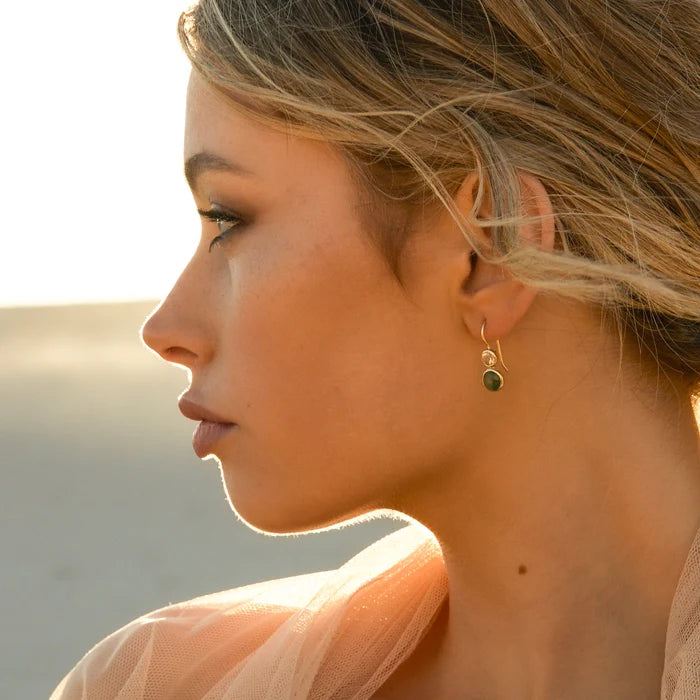 Posy Earrings - Green Aventurine