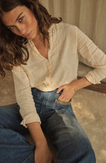 Danna Linen Blouse - Ivory