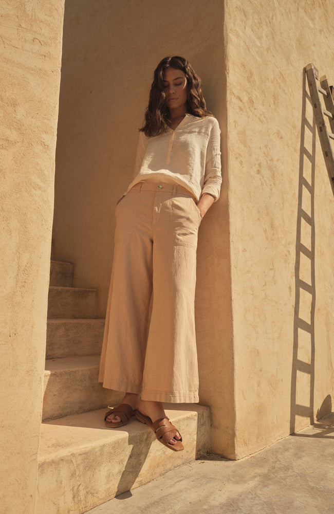 Danna Linen Blouse - Ivory