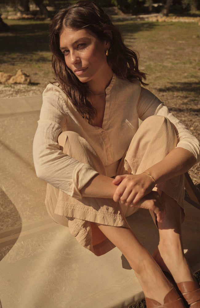 Danna Linen Blouse - Ivory