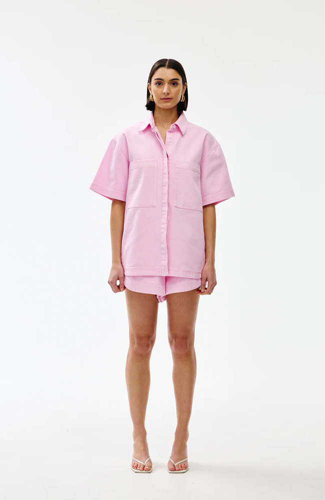 Freya Shirt - Blush Wash Denim