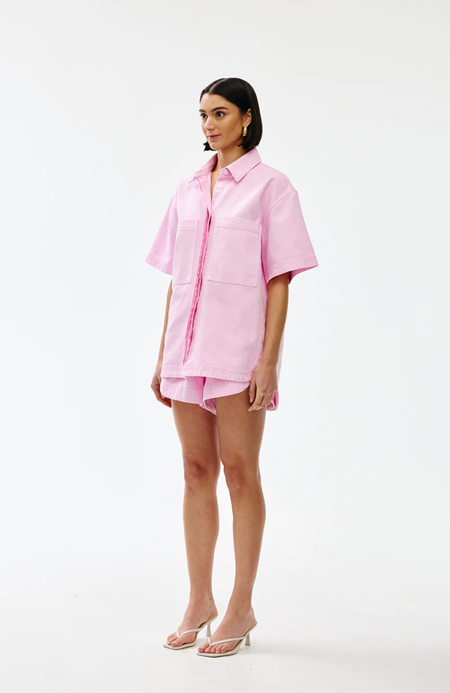Freya Shirt - Blush Wash Denim