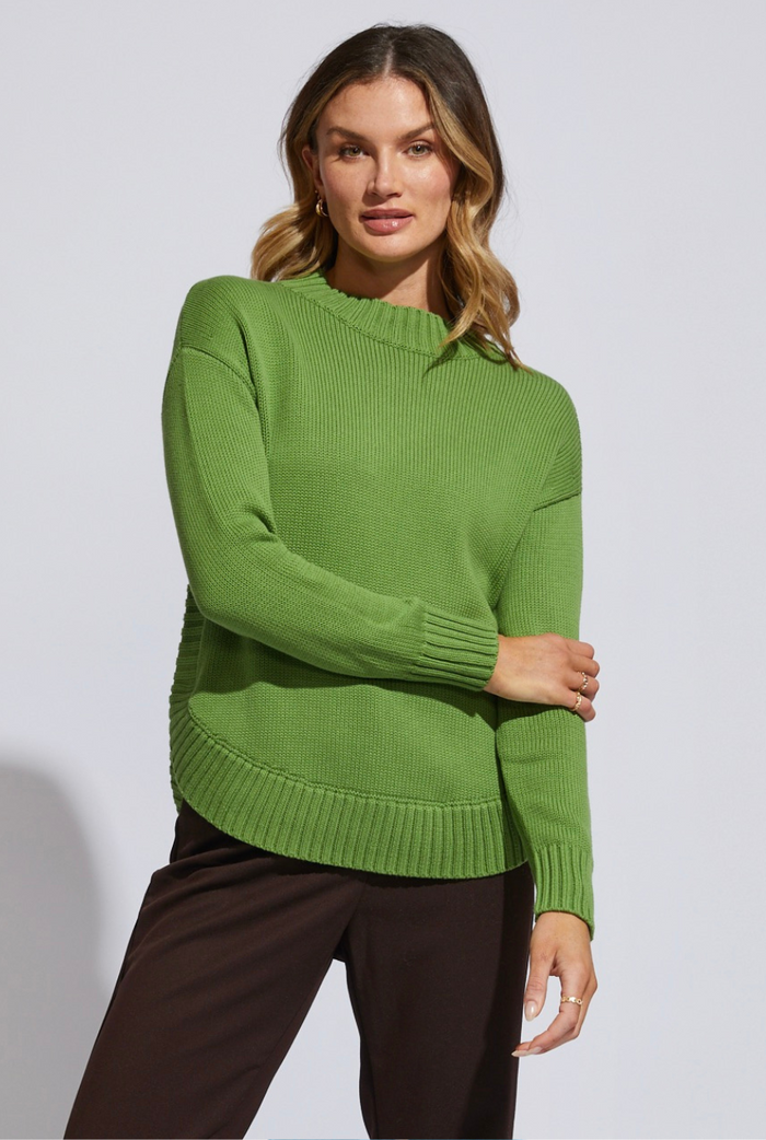 Chunky Cotton Jumper - Pickle