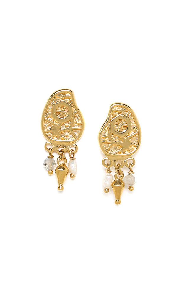 BARBARA - 3 Dangle Stud Earrings