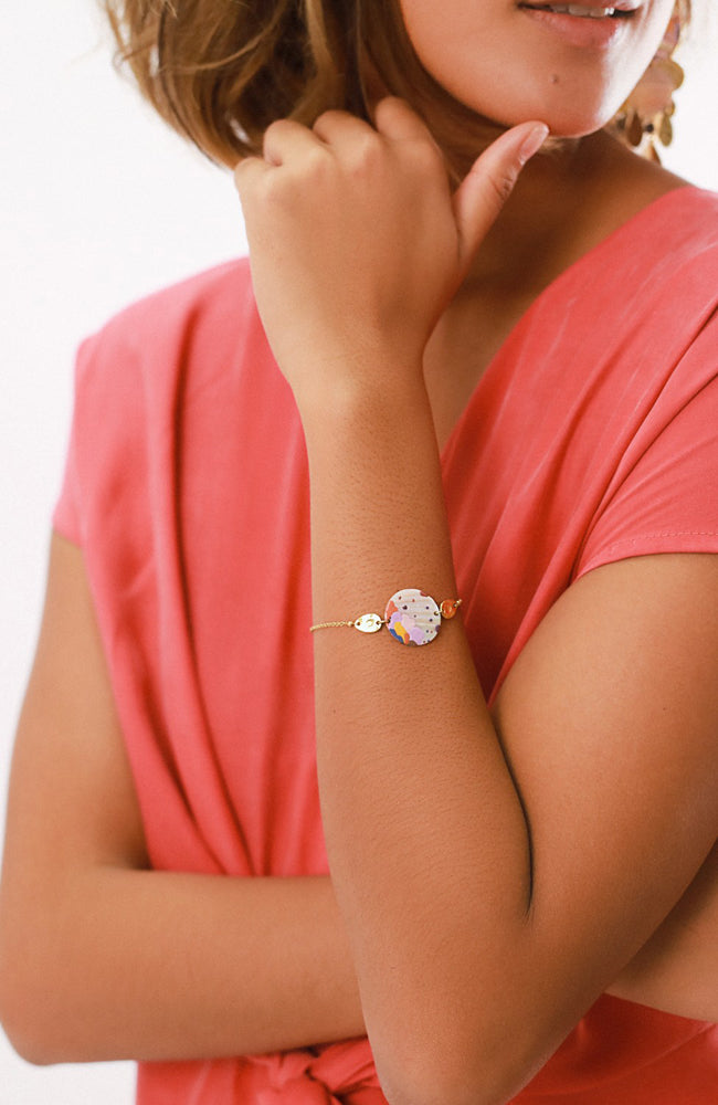 ROSY Round Disc Shell Bracelet