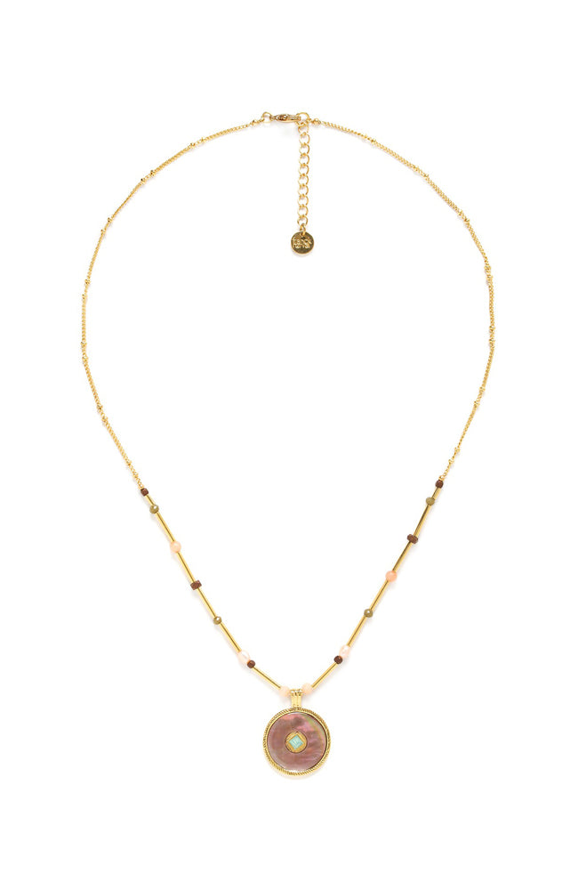 THEA Round Pendant Necklace