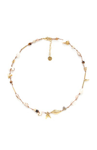 JOANNA Short Necklace - Light Brown