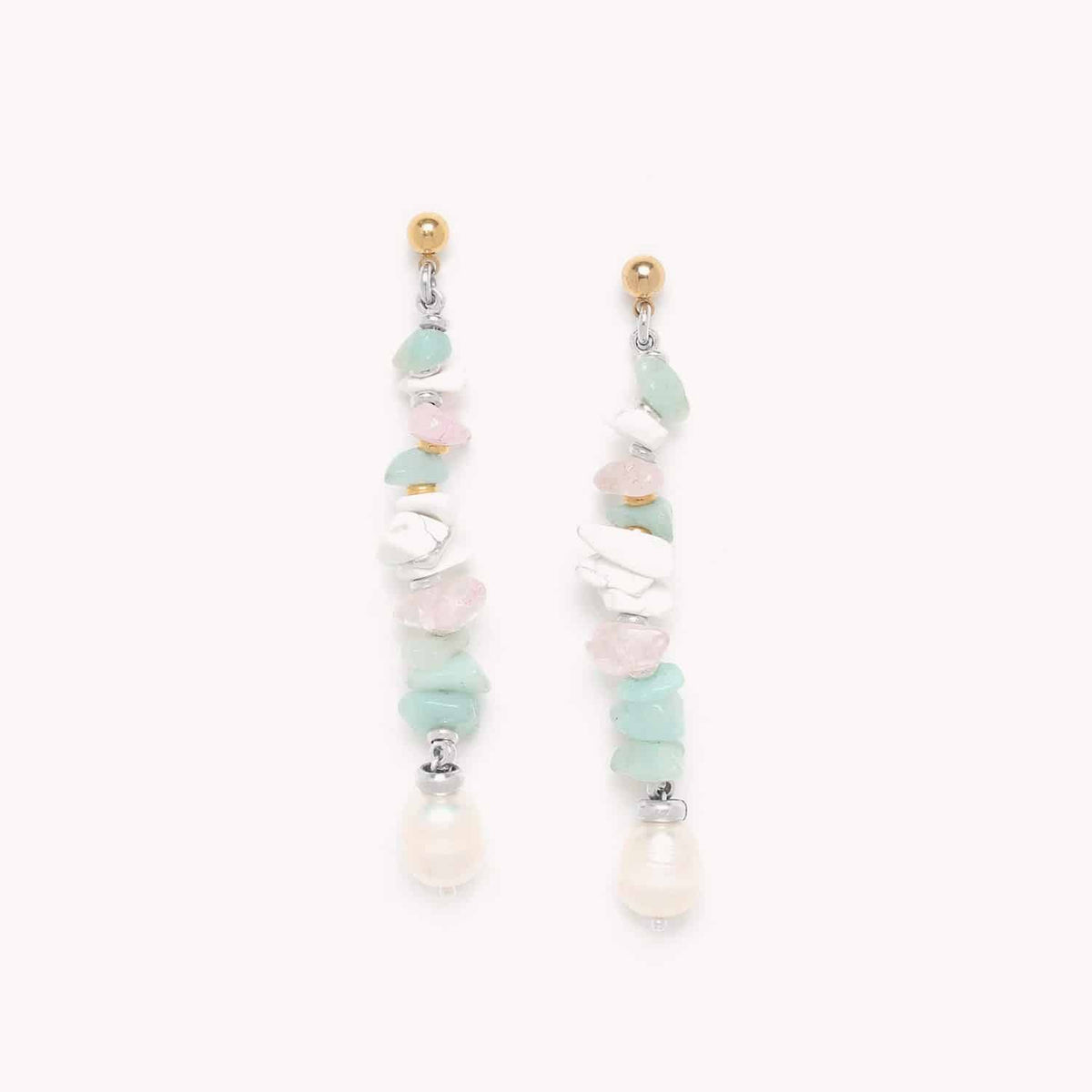 Rock & Pearl Long Earrings