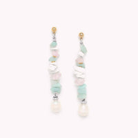 Rock & Pearl Long Earrings