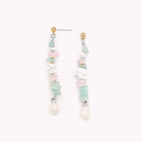 Rock & Pearl Long Earrings
