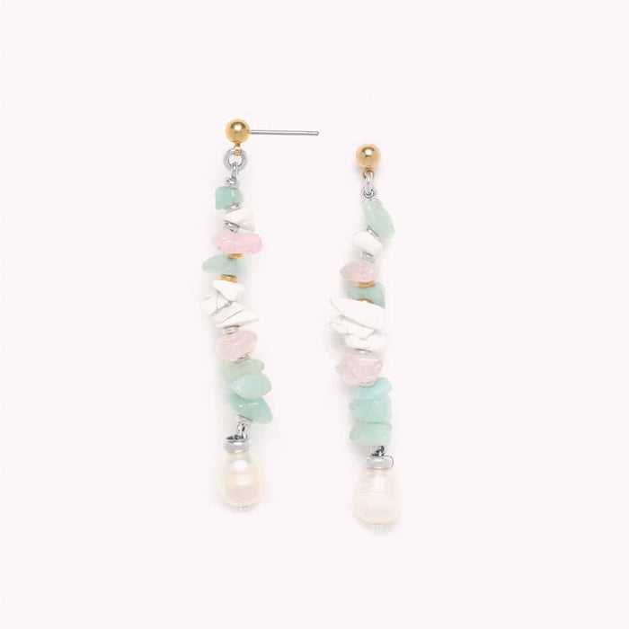 Rock & Pearl Long Earrings