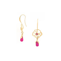 POPPY Small Flower On Hook Earrings