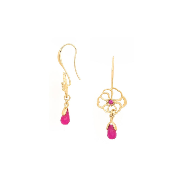 POPPY Small Flower On Hook Earrings
