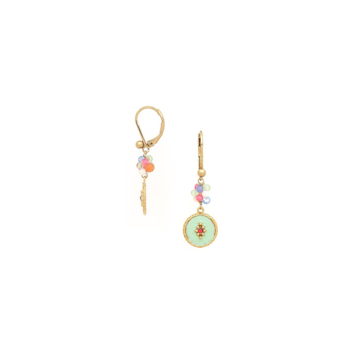 SUZANE Small Disc on Hook Earrings