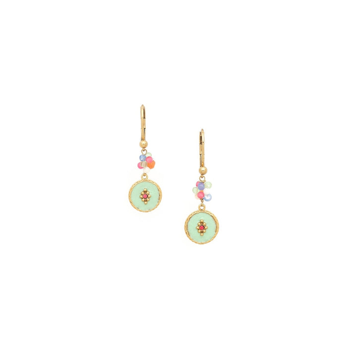 SUZANE Small Disc on Hook Earrings