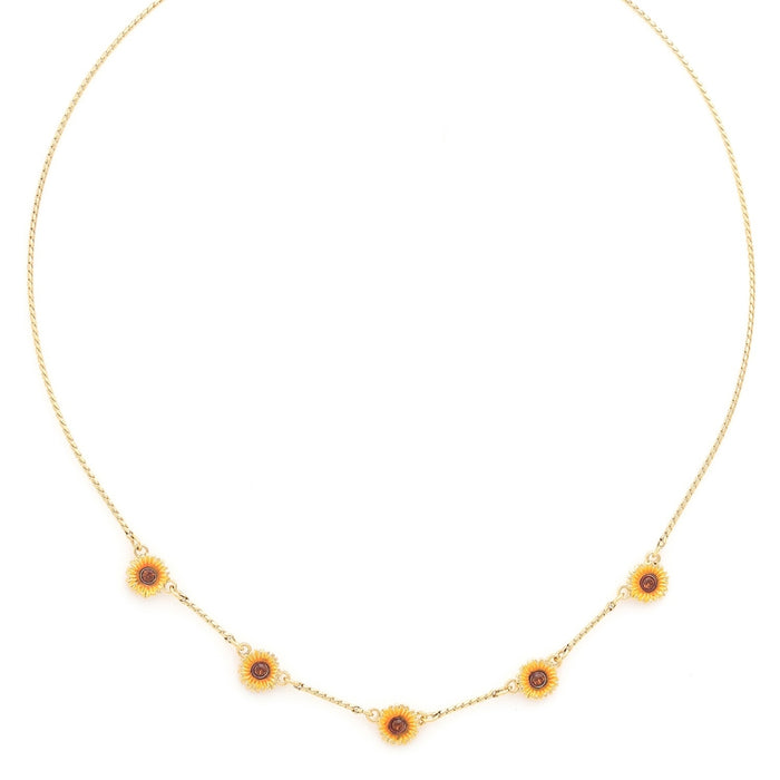 SUNNY Five Flowers Short Necklace