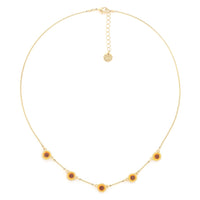 SUNNY Five Flowers Short Necklace