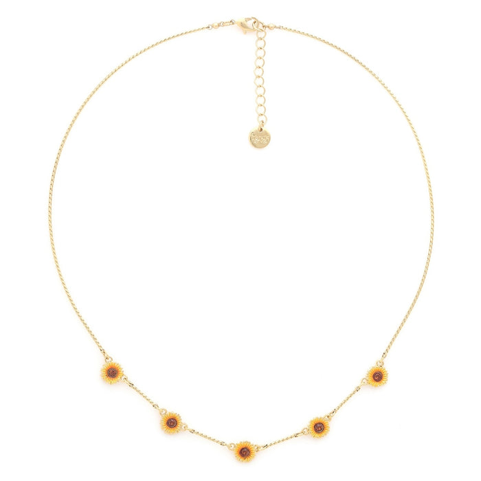 SUNNY Five Flowers Short Necklace