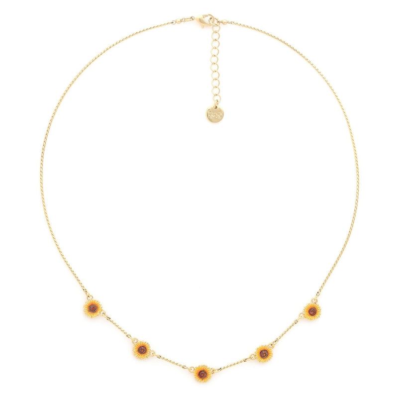 SUNNY Five Flowers Short Necklace
